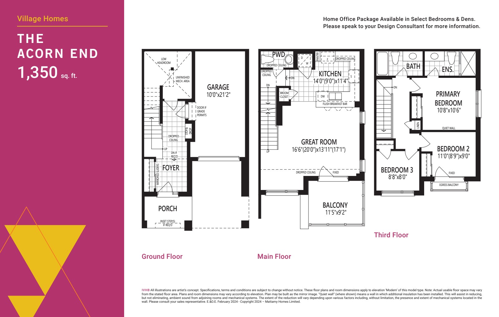 Acorn End floor plan drawing