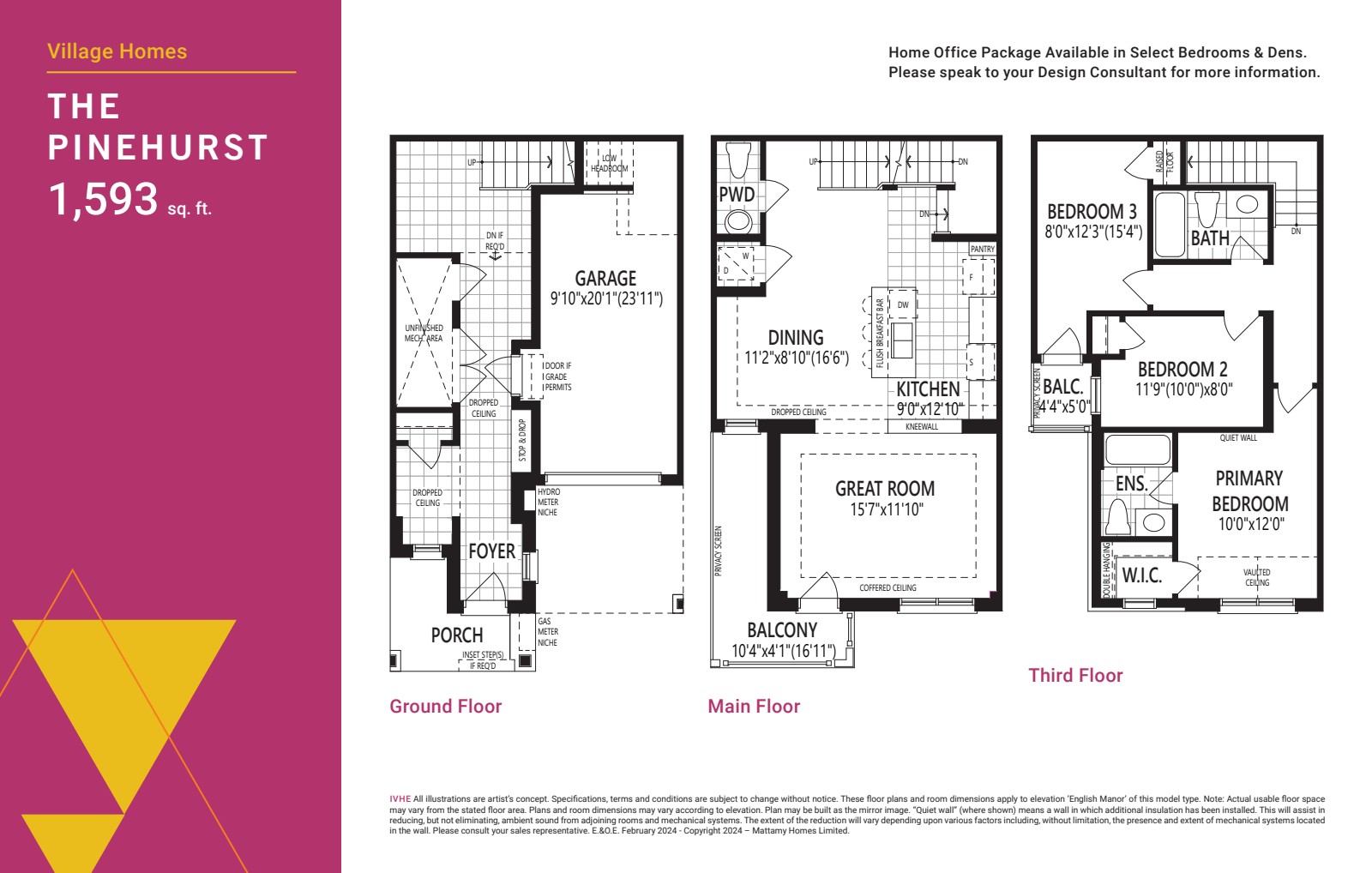 Pinehurst floor plan drawing